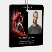 Memorial Keepsake Baseball Softball セラミックオーナメント (右)