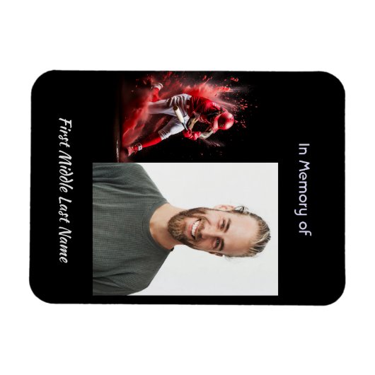 Memorial Keepsake Baseball Softball  マグネット (横)