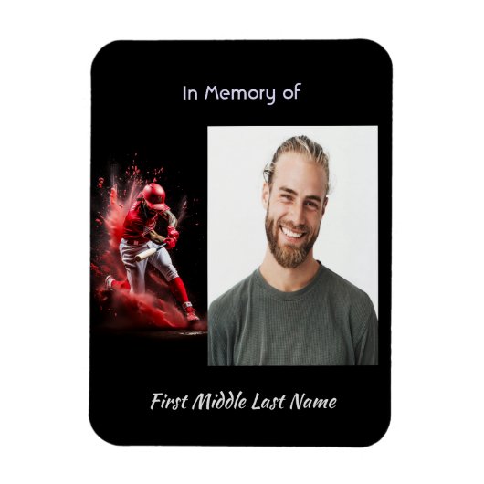 Memorial Keepsake Baseball Softball  マグネット (縦)