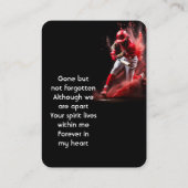 Memorial Keepsake Baseball Softball 名刺 (裏面)