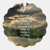 Memorial Keepsake Beautiful Lake Beach オーナメントカード (正面)