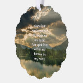 Memorial Keepsake Beautiful Lake Beach オーナメントカード (左)