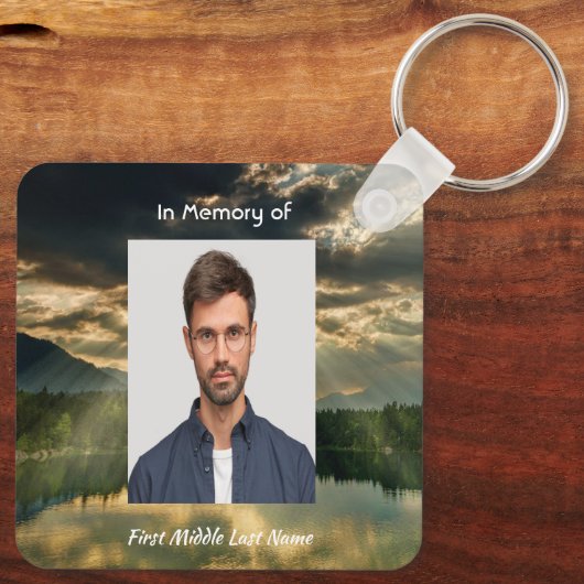 Memorial Keepsake Beautiful Lake Beach キーホルダー (裏面)