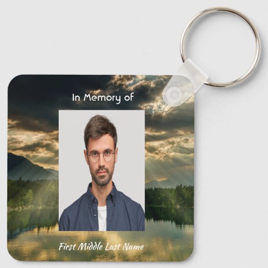 Memorial Keepsake Beautiful Lake Beach キーホルダー (裏面)