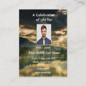 Memorial Keepsake Beautiful Lake Beach 名刺 (裏面)