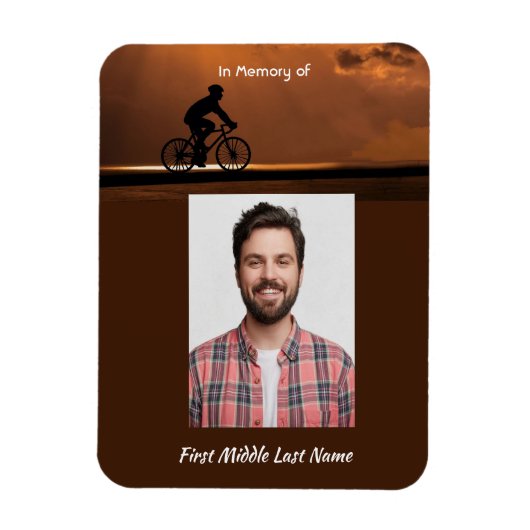 Memorial Keepsake Biking Cycling Bike マグネット (縦)