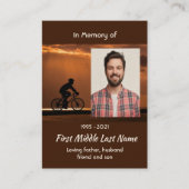 Memorial Keepsake Biking Cycling Bike 名刺 (正面)