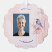 Memorial Keepsake Bluebird Garden オーナメントカード (正面)