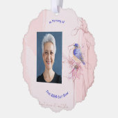 Memorial Keepsake Bluebird Garden オーナメントカード (左)