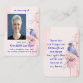 Memorial Keepsake  Bluebird Garden  名刺 (正面/裏面)