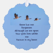  Memorial Keepsake Canada Goose Outdoors オーナメントカード (裏面)