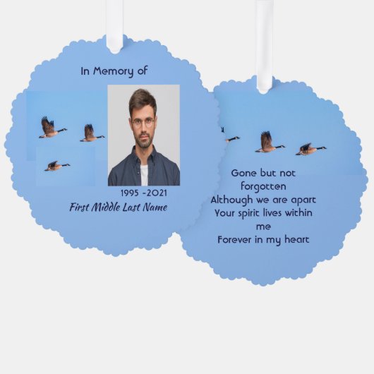  Memorial Keepsake Canada Goose Outdoors オーナメントカード (正面/裏面)