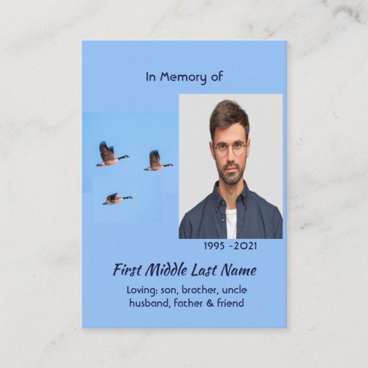  Memorial Keepsake  Canada Goose Outdoors 名刺 (正面)