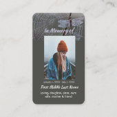 Memorial Keepsake  Card Dragonfly Dewdrops 名刺 (正面)