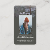 Memorial Keepsake  Card Dragonfly Dewdrops 名刺 (正面)