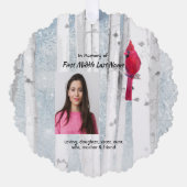 Memorial Keepsake Cardinal Bird オーナメントカード (正面)