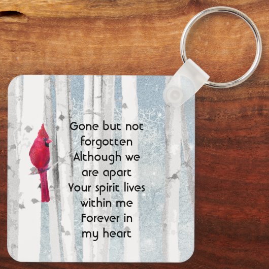 Memorial Keepsake Cardinal Bird キーホルダー (裏面)