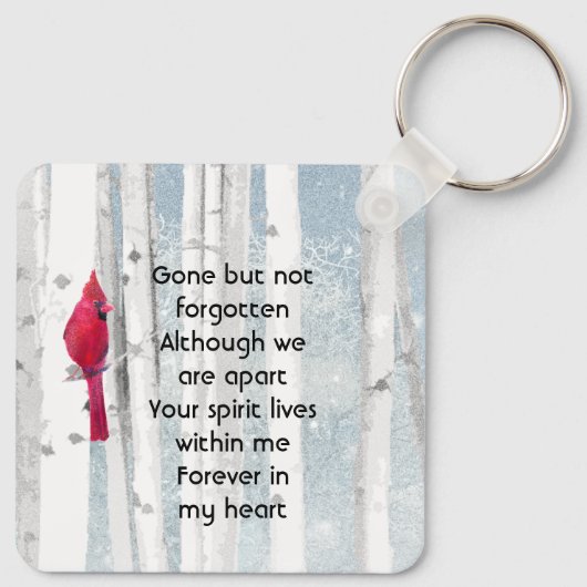  Memorial Keepsake Cardinal Bird キーホルダー (裏面)