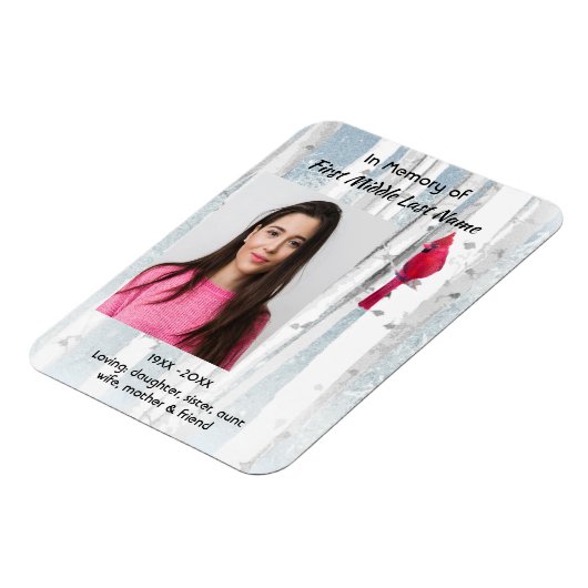 Memorial Keepsake Cardinal Bird マグネット (左側)