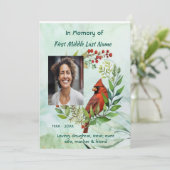 Memorial keepsake Cardinal Bird 招待状 (スタンド正面)