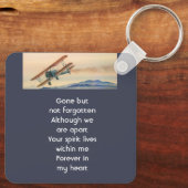 Memorial Keepsake  Clouds Biplane Sky キーホルダー (裏面)