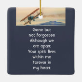 Memorial Keepsake  Clouds Biplane Sky セラミックオーナメント (裏面)