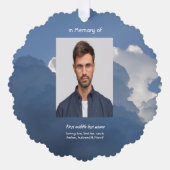 Memorial Keepsake Clouds Sky Heavenly オーナメントカード (正面)