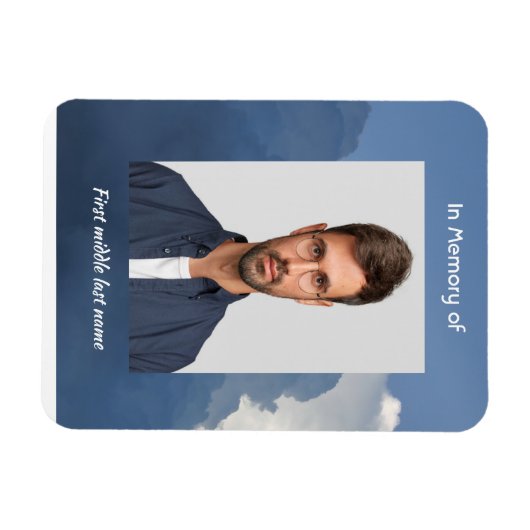 Memorial Keepsake Clouds Sky Heavenly マグネット (横)