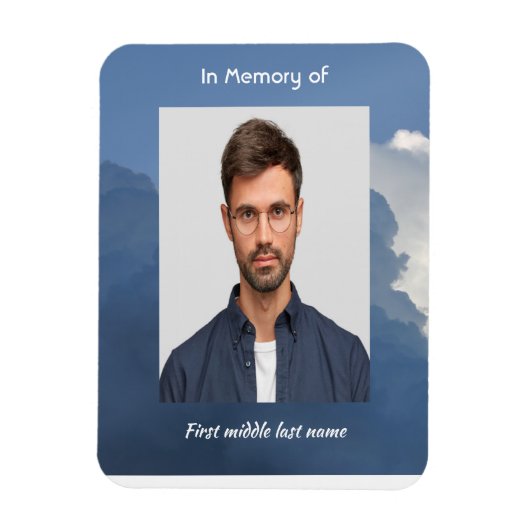 Memorial Keepsake Clouds Sky Heavenly マグネット (縦)