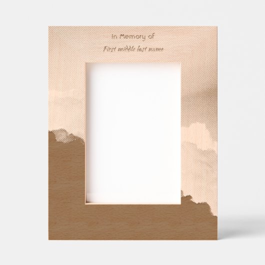 Memorial Keepsake Clouds Sky Heavenly レーザー彫刻フレーム (正面)