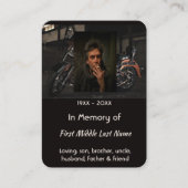 Memorial Keepsake Custom Motorcycle Biker 名刺 (正面)