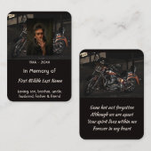 Memorial Keepsake Custom Motorcycle Biker 名刺 (正面/裏面)