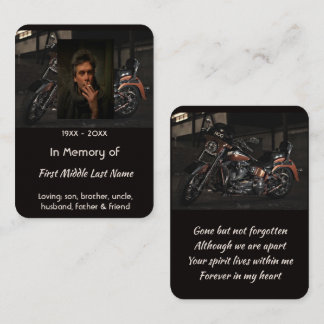 Memorial Keepsake Custom Motorcycle Biker 名刺