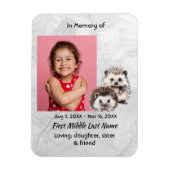 Memorial Keepsake Cute Hedgehog Children   マグネット (縦)