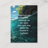 Memorial Keepsake Deep Sea Diving Diver 名刺 (裏面)