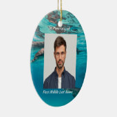 Memorial  Keepsake Dolphins Underwater Ocean セラミックオーナメント (右)