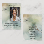  Memorial Keepsake Dragonfly Business 名刺 (正面/裏面)