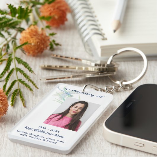  Memorial Keepsake Dragonfly Watercolor  キーホルダー (正面右)