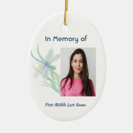  Memorial Keepsake Dragonfly Watercolor  セラミックオーナメント