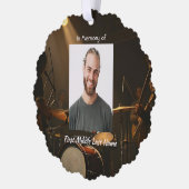 Memorial Keepsake Drummer Drums Band オーナメントカード (左)