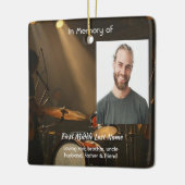 Memorial Keepsake Drummer Drums Band  セラミックオーナメント (左)