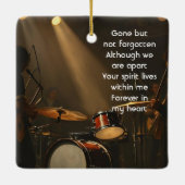 Memorial Keepsake Drummer Drums Band  セラミックオーナメント (裏面)