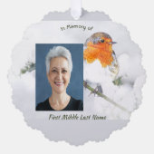 Memorial Keepsake English Robin Bird オーナメントカード (正面)