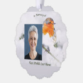 Memorial Keepsake English Robin Bird オーナメントカード (左)