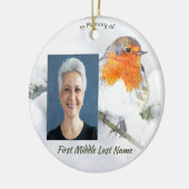 Memorial Keepsake English Robin Bird セラミックオーナメント (左)