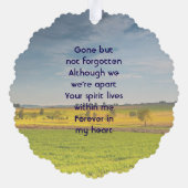 Memorial Keepsake Farm Crop Prairie オーナメントカード (裏面)