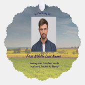 Memorial Keepsake Farm Crop Prairie オーナメントカード (正面)