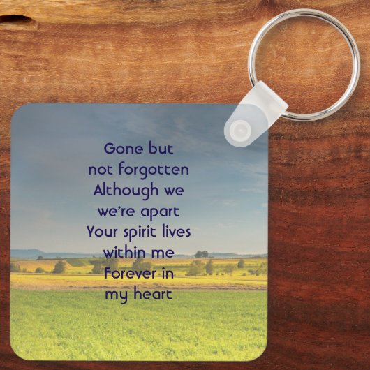 Memorial Keepsake Farm Crop Prairie キーホルダー (裏面)