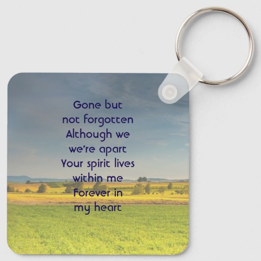 Memorial Keepsake Farm Crop Prairie キーホルダー (裏面)