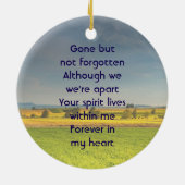 Memorial Keepsake Farm Crop Prairie セラミックオーナメント (裏面)